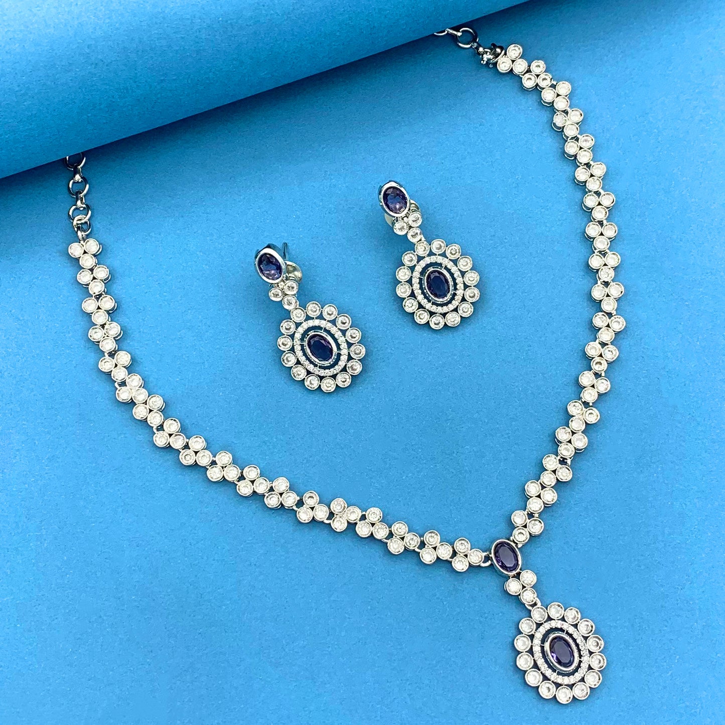 Pankhuri AD Studded Necklace Set