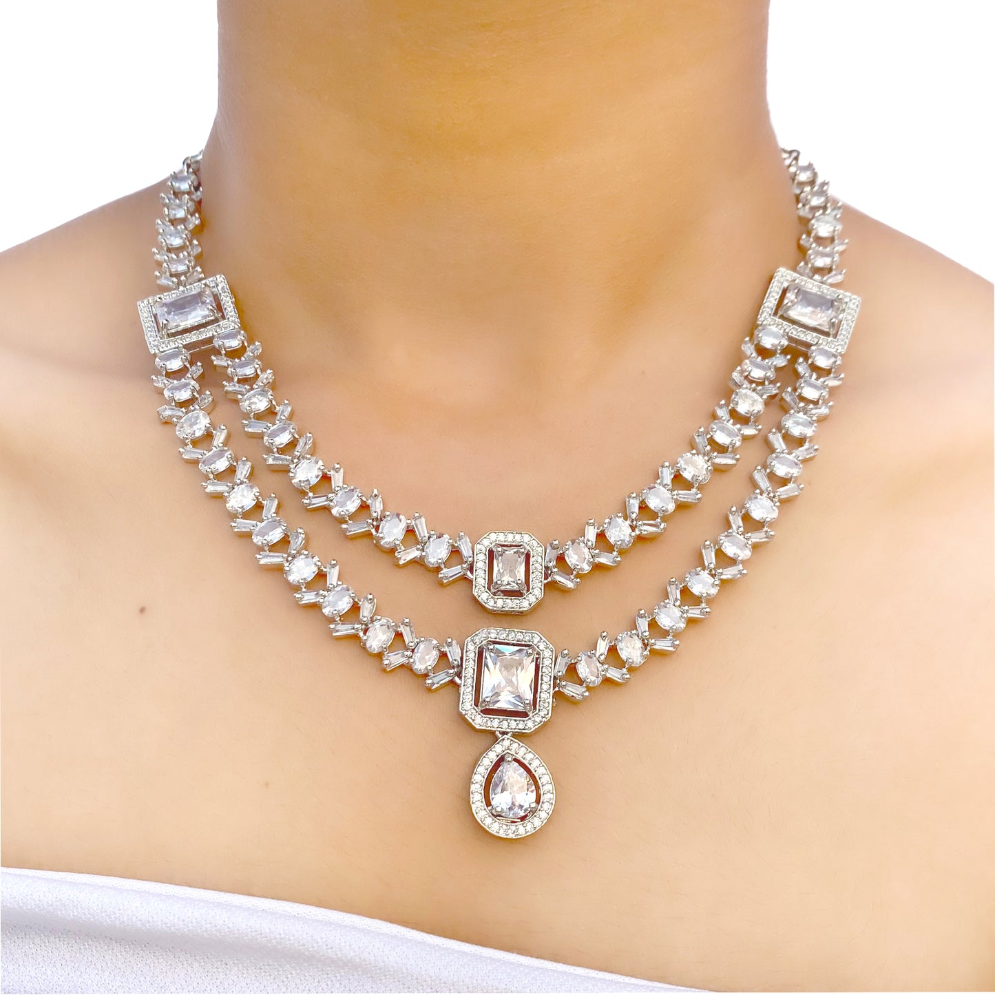 Yamini AD Studded Necklace Set