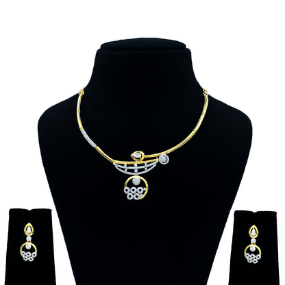 Rivaaz AD Studded Necklace Set