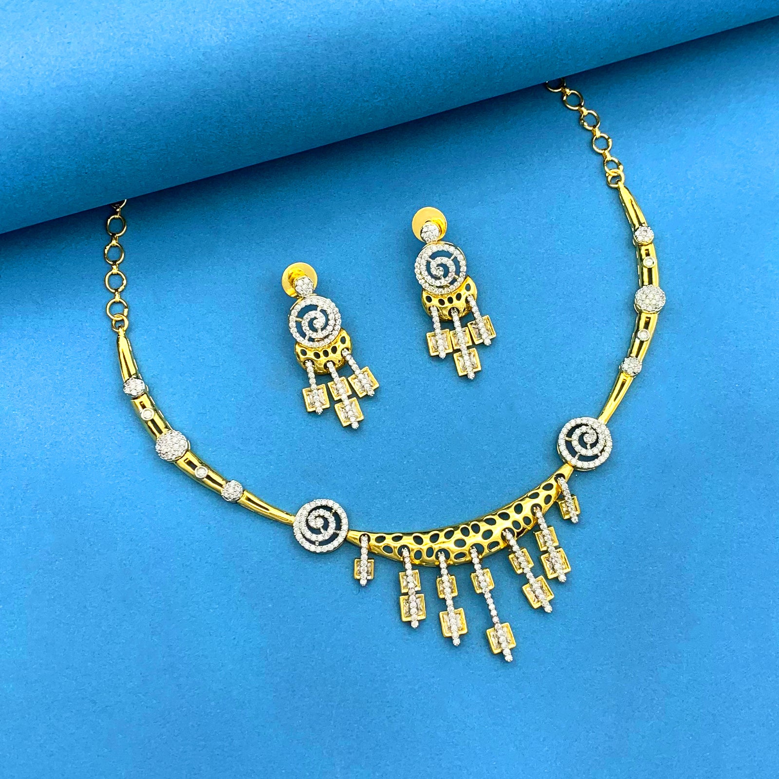 Indrani AD Studded Necklace Set