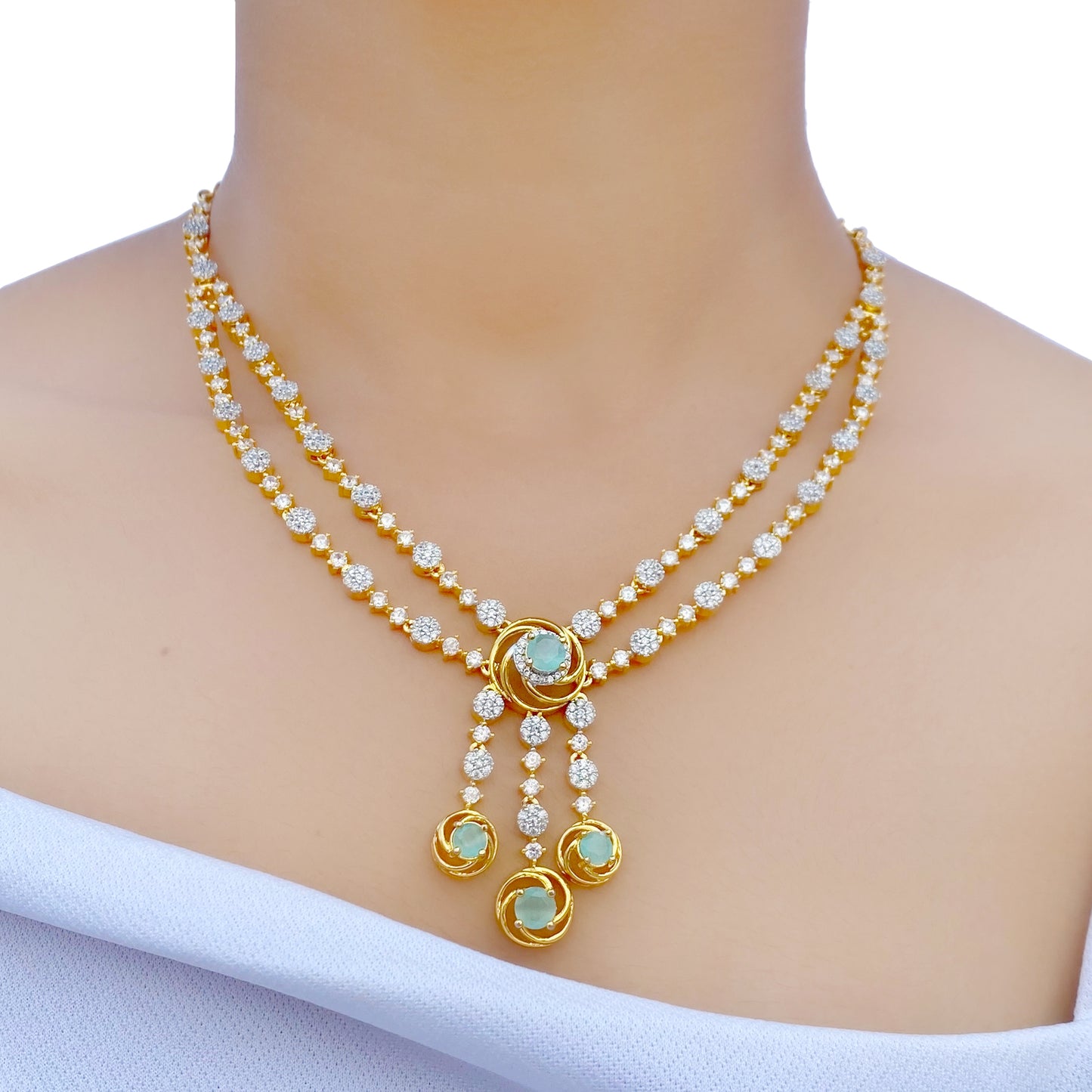 Lavanya AD Studded Necklace Set