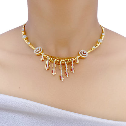 Indrani AD Studded Necklace Set