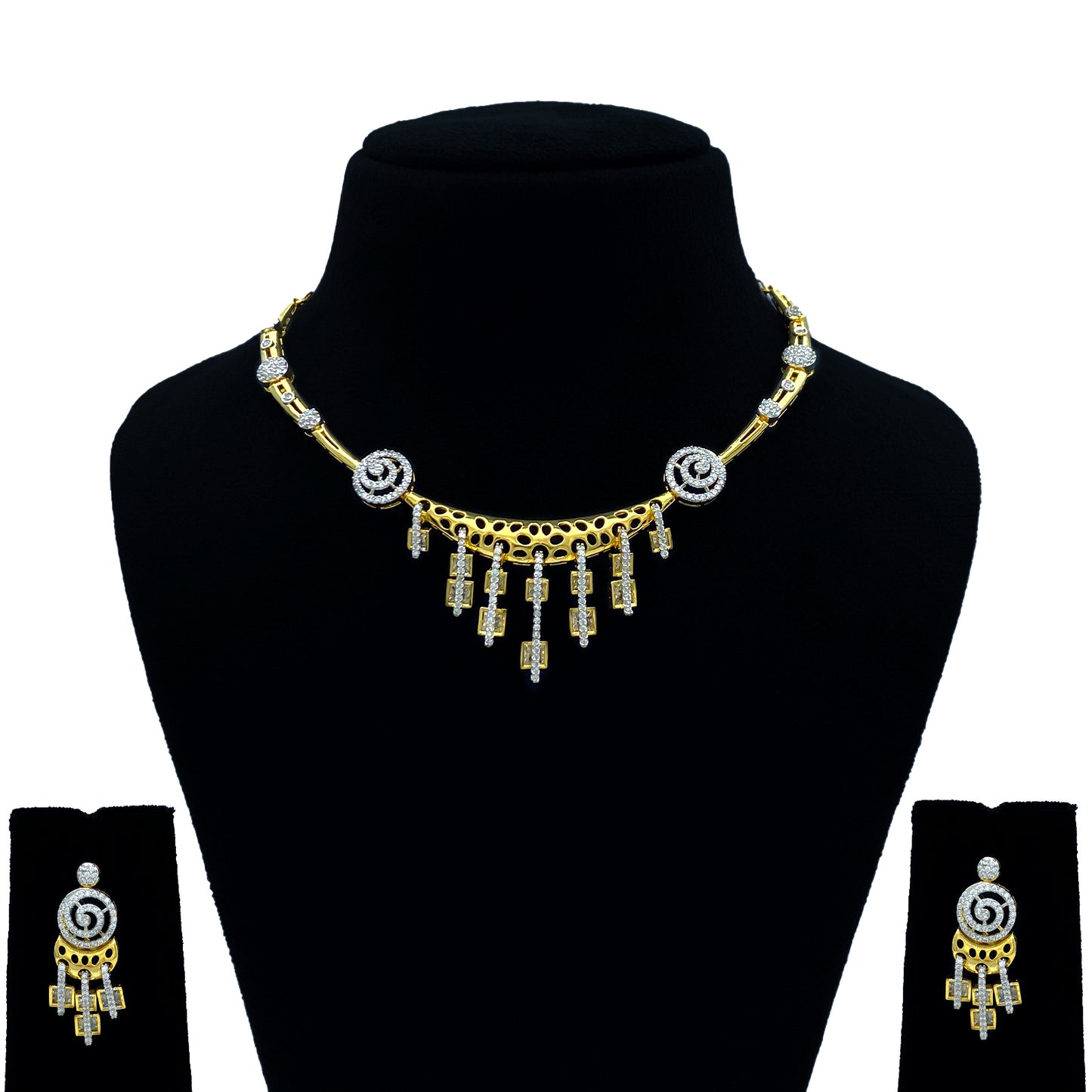 Indrani AD Studded Necklace Set